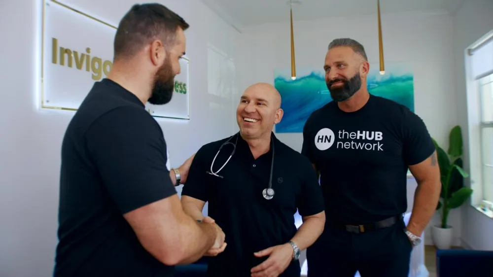 theHUB network team meeting a doctor at his practice