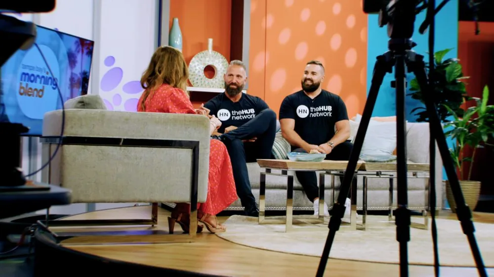 theHUB network team appearing on the Morning Blend television show